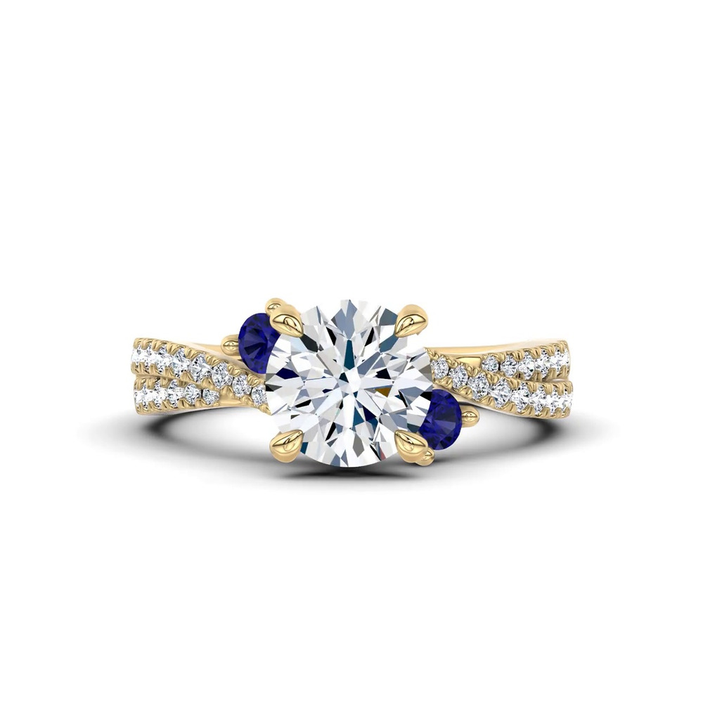 360 degree view of Nocturne Sapphire Engagement Ring by Christian Siriano
