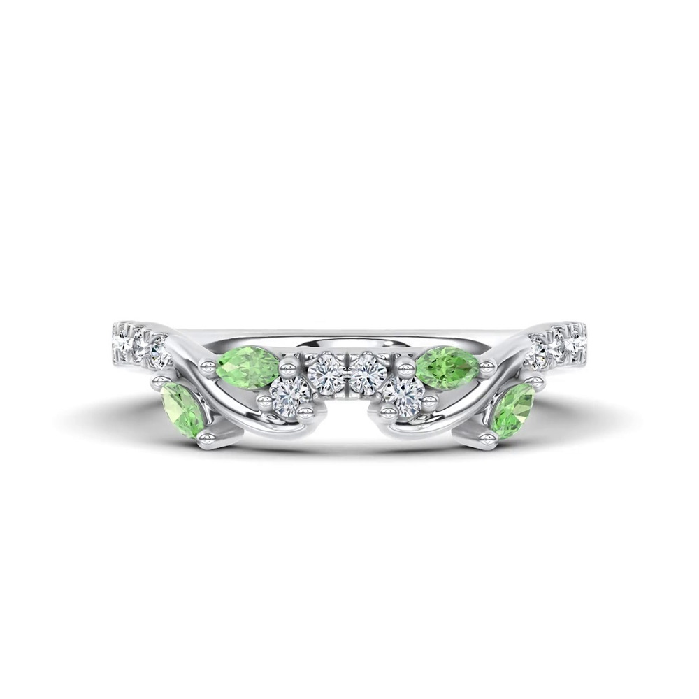 360 degree view of Hayden Tsavorite And Diamond Band