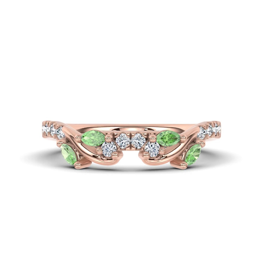 360 degree view of Hayden Tsavorite And Diamond Band