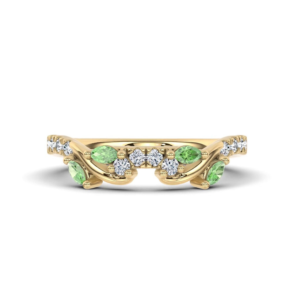 360 degree view of Hayden Tsavorite And Diamond Band