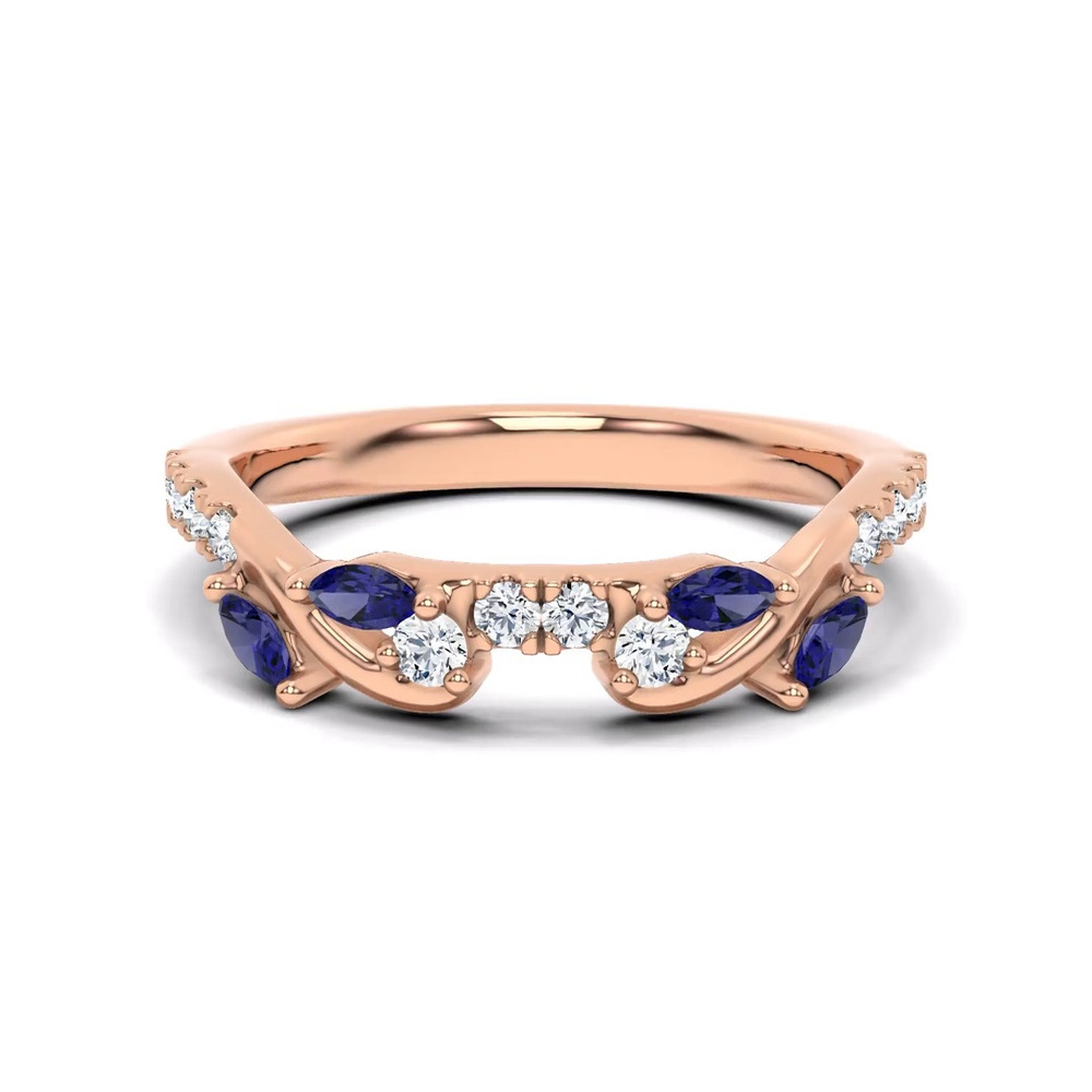 360 degree view of Hayden Sapphire And Lab Diamond Band