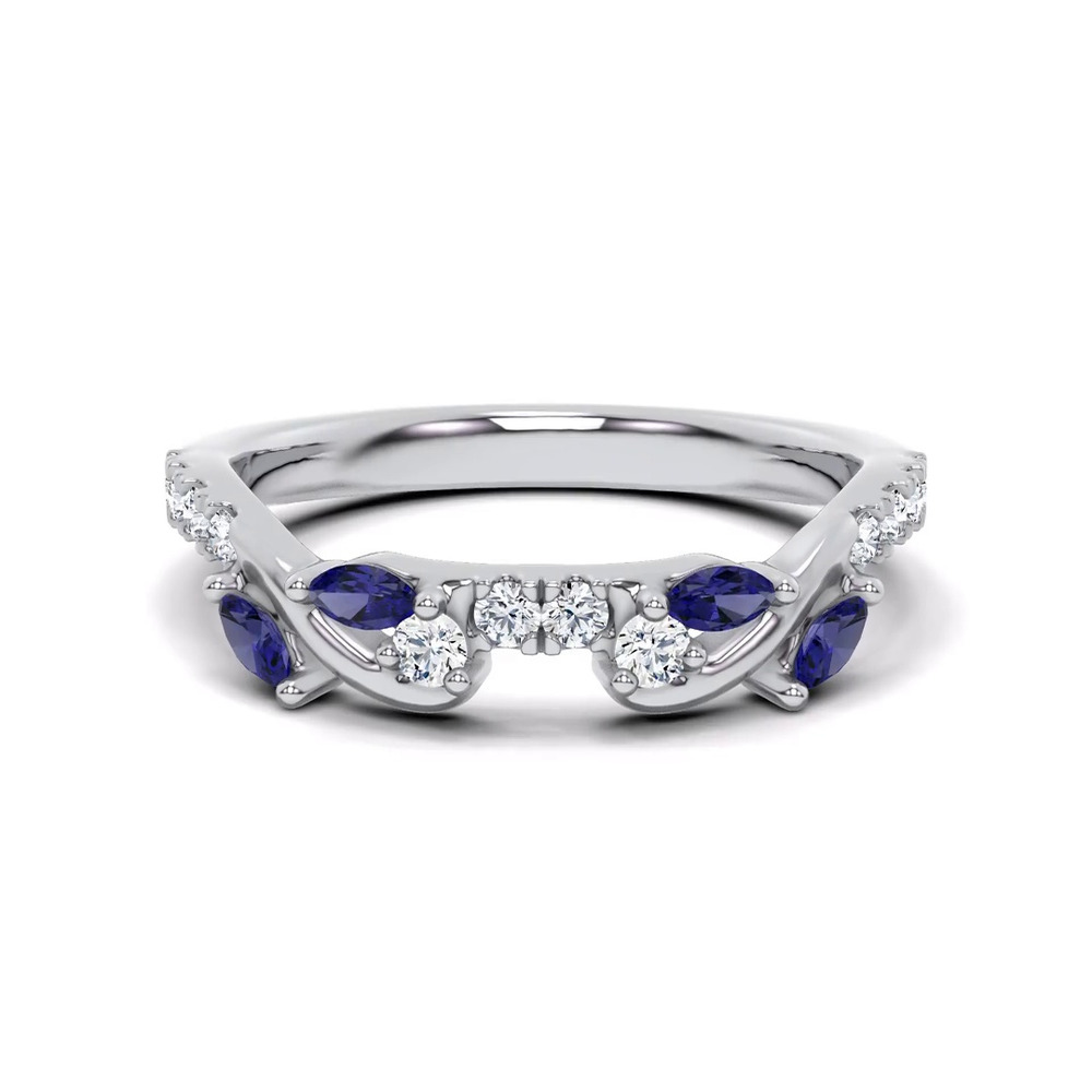 360 degree view of Hayden Sapphire And Lab Diamond Band