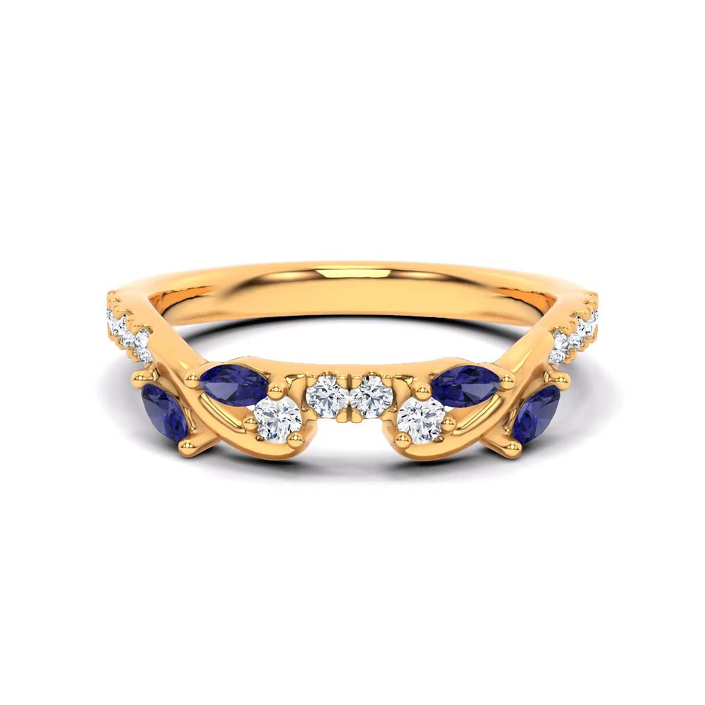 360 degree view of Hayden Sapphire And Diamond Band