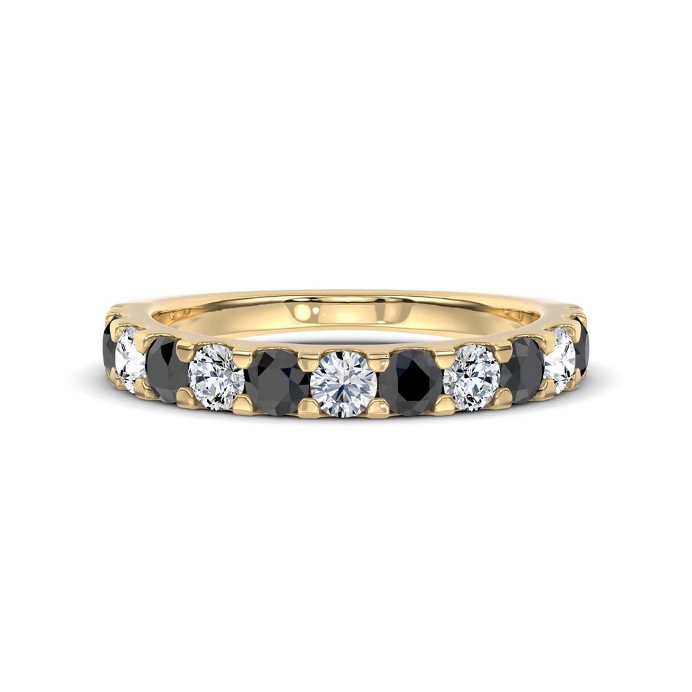 360 degree view of Jules Black & White Lab Diamond Band (1 ct. tw.)