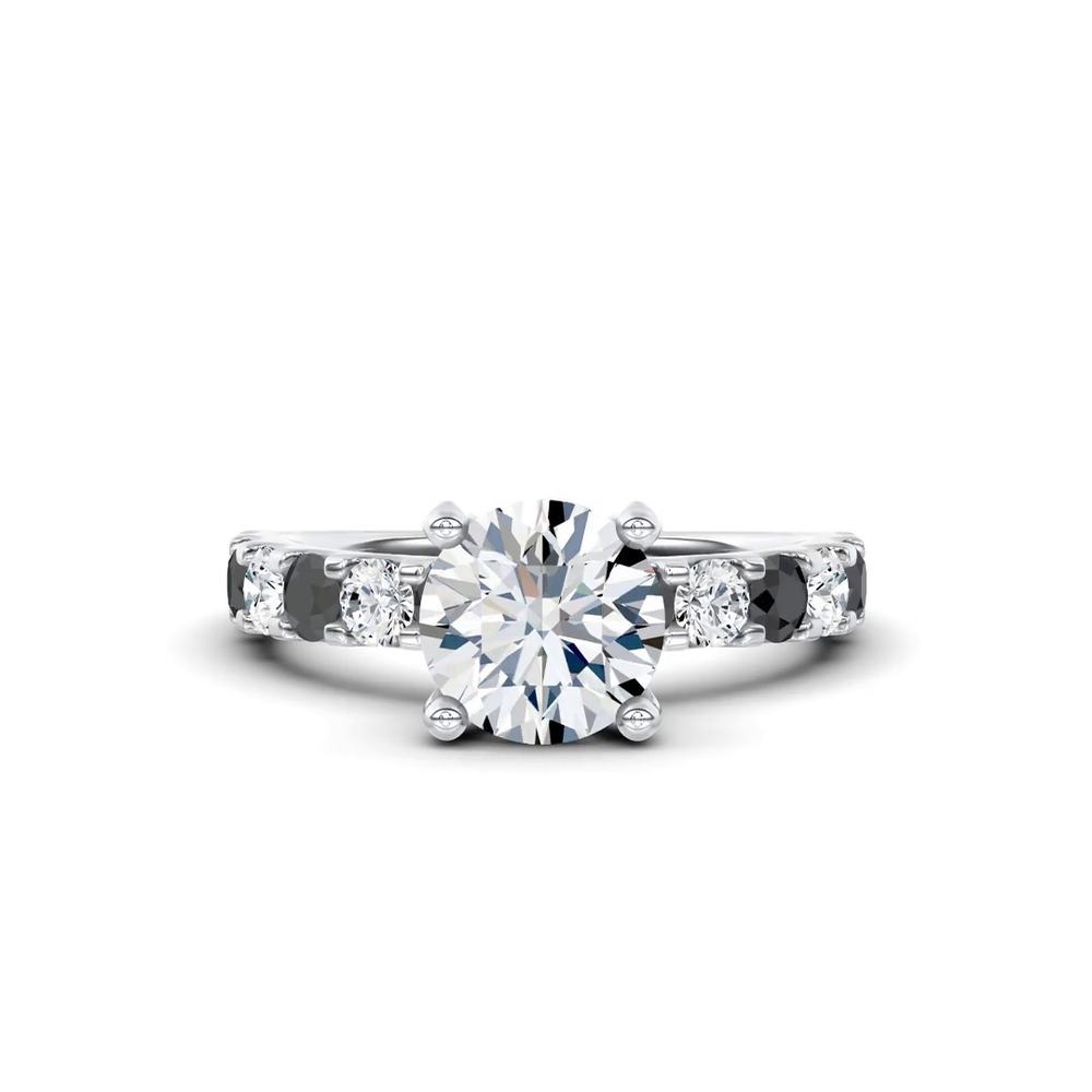 360 degree view of Jules Black & White Lab Engagement Ring (.90 ct. tw.)
