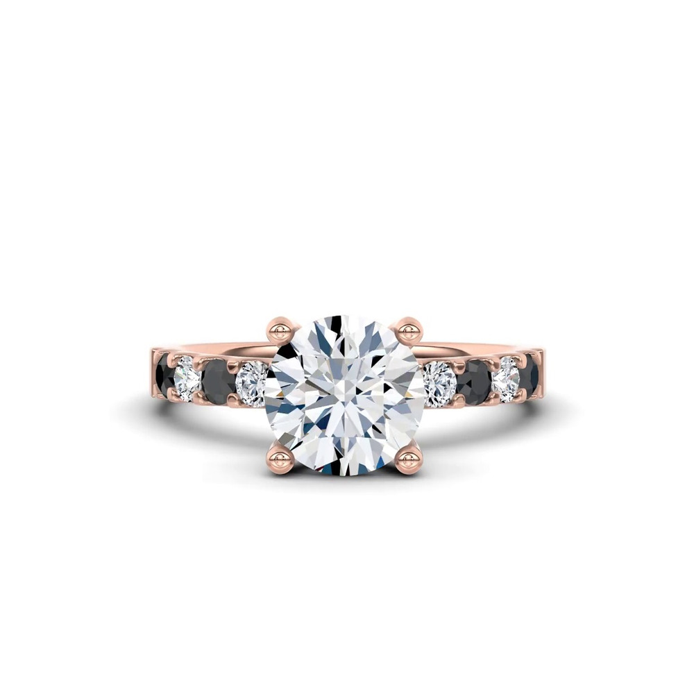 360 degree view of Jules Black & White Lab Engagement Ring (1/2 ct. tw.)