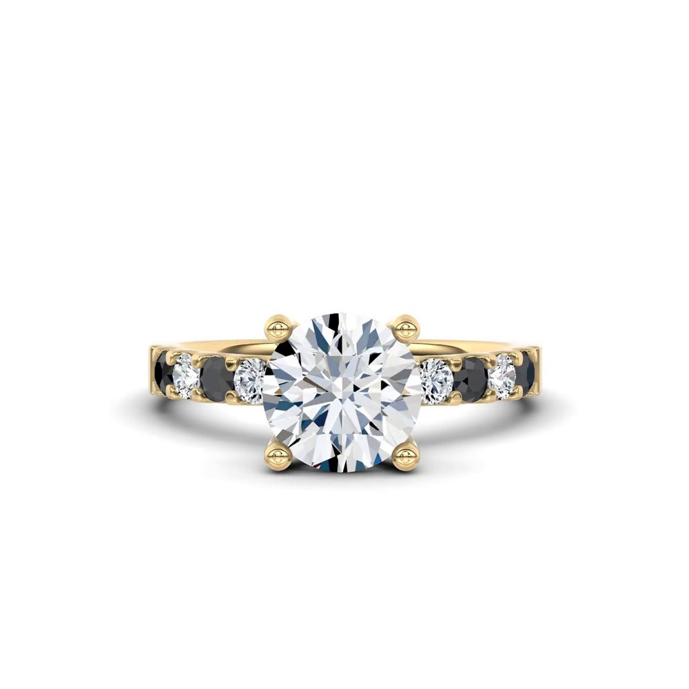 360 degree view of Jules Black & White Lab Engagement Ring (1/2 ct. tw.)