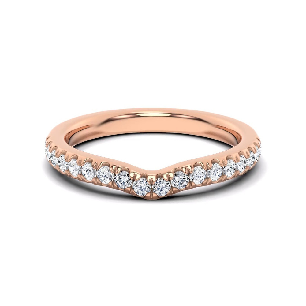 360 degree view of Alexandra Curved Pavé Band