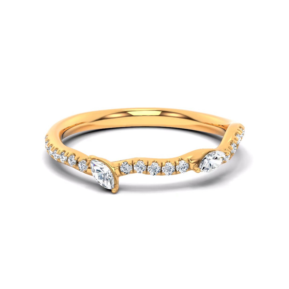 360 degree view of Lea Nature Inspired Diamond Band