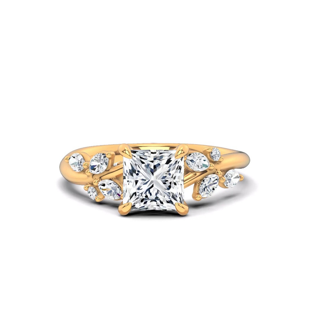 360 degree view of Lea Nature-Inspired Engagement Ring