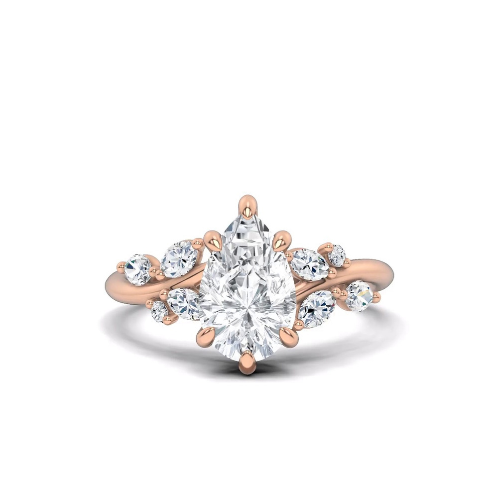 360 degree view of Lea Nature-Inspired Engagement Ring