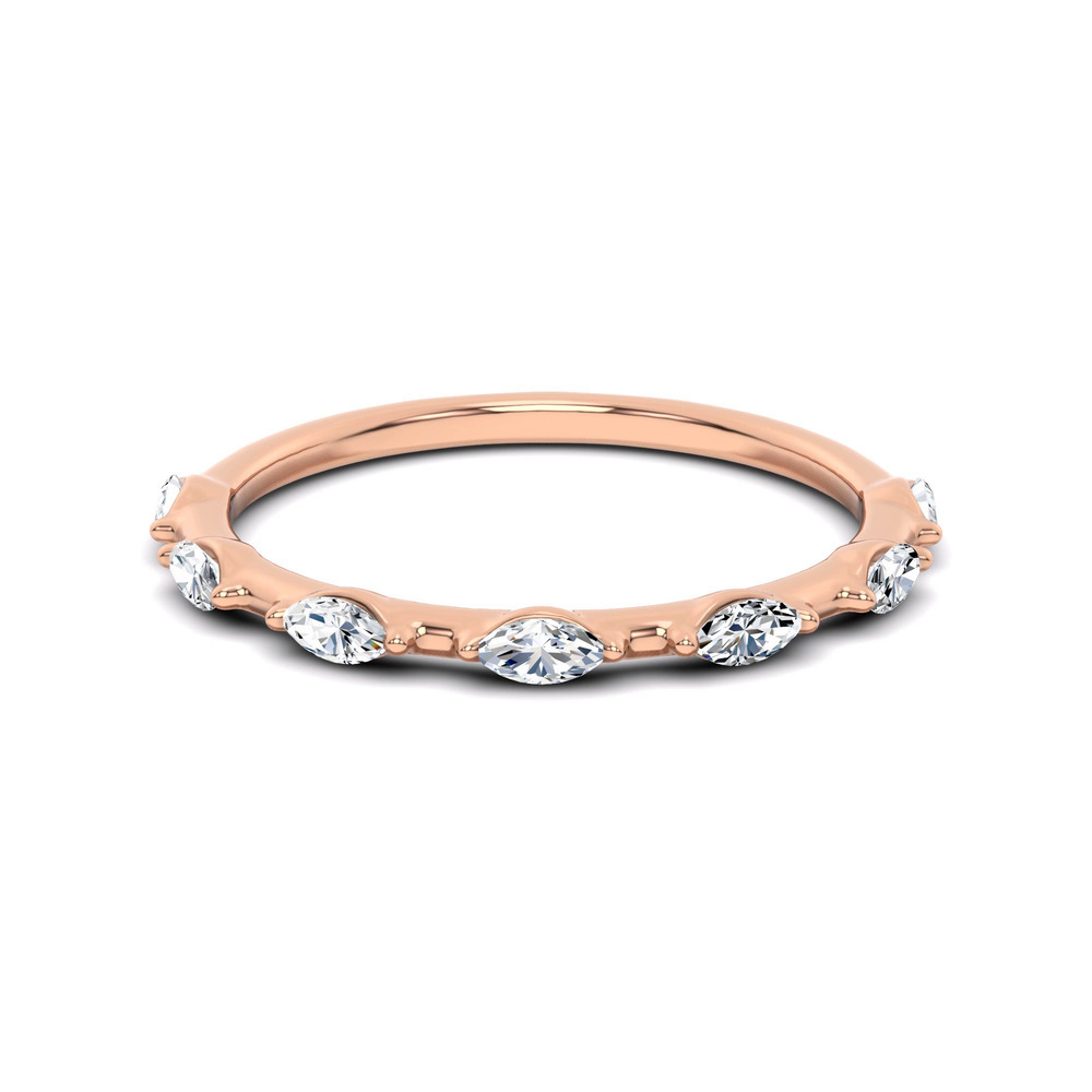 360 degree view of Starlight Spaced Marquise Diamond Band
