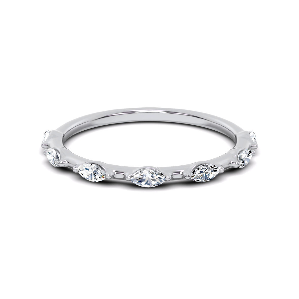 360 degree view of Starlight Spaced Marquise Diamond Band