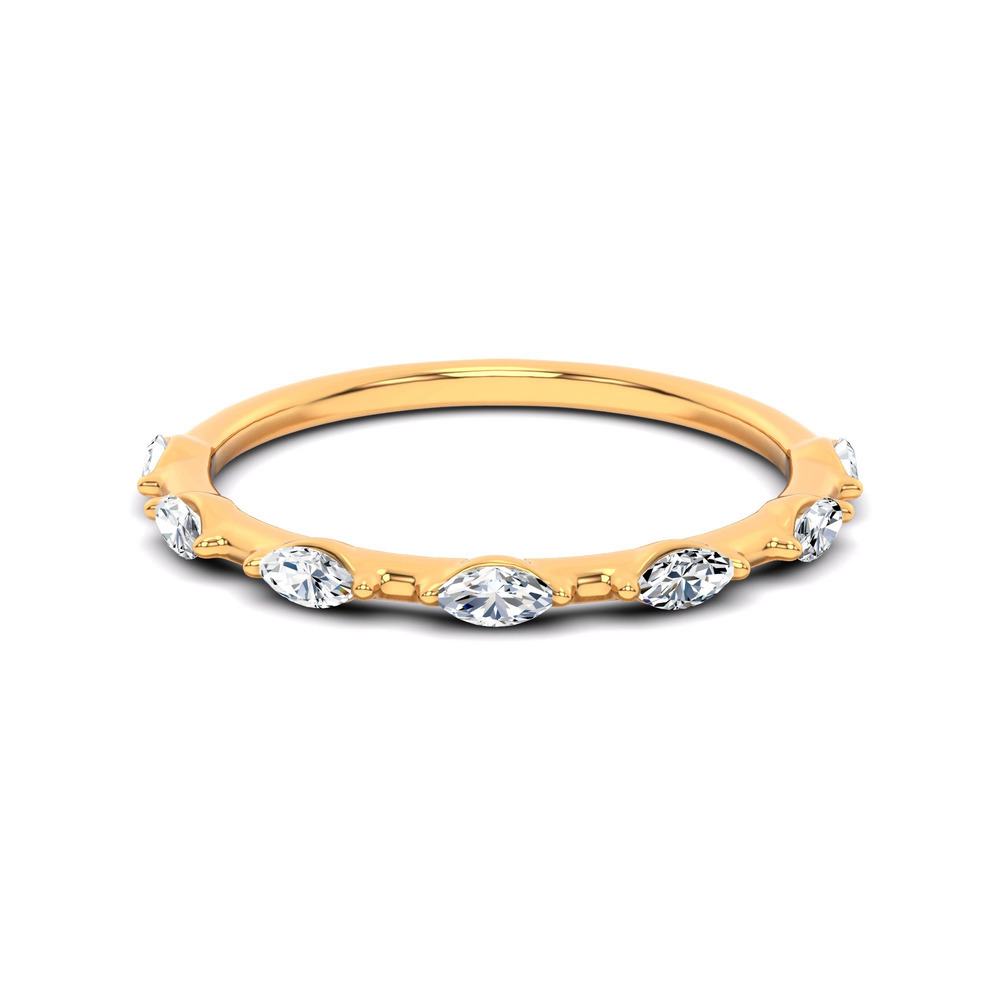 360 degree view of Starlight Spaced Marquise Diamond Band