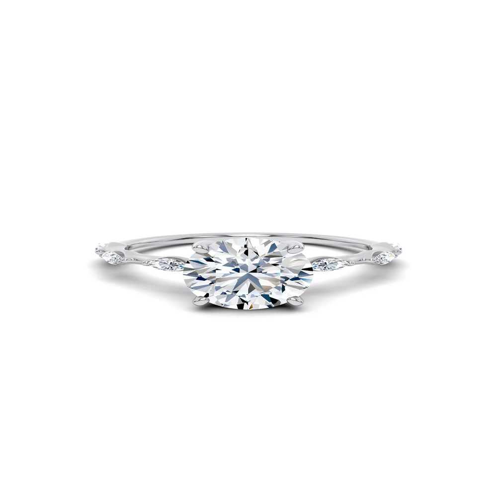 360 degree view of Starlight Spaced Marquise Diamond Engagement Ring