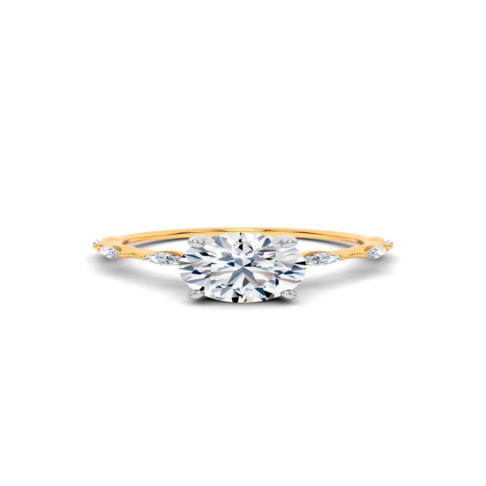 360 degree view of Starlight Spaced Marquise Diamond Engagement Ring