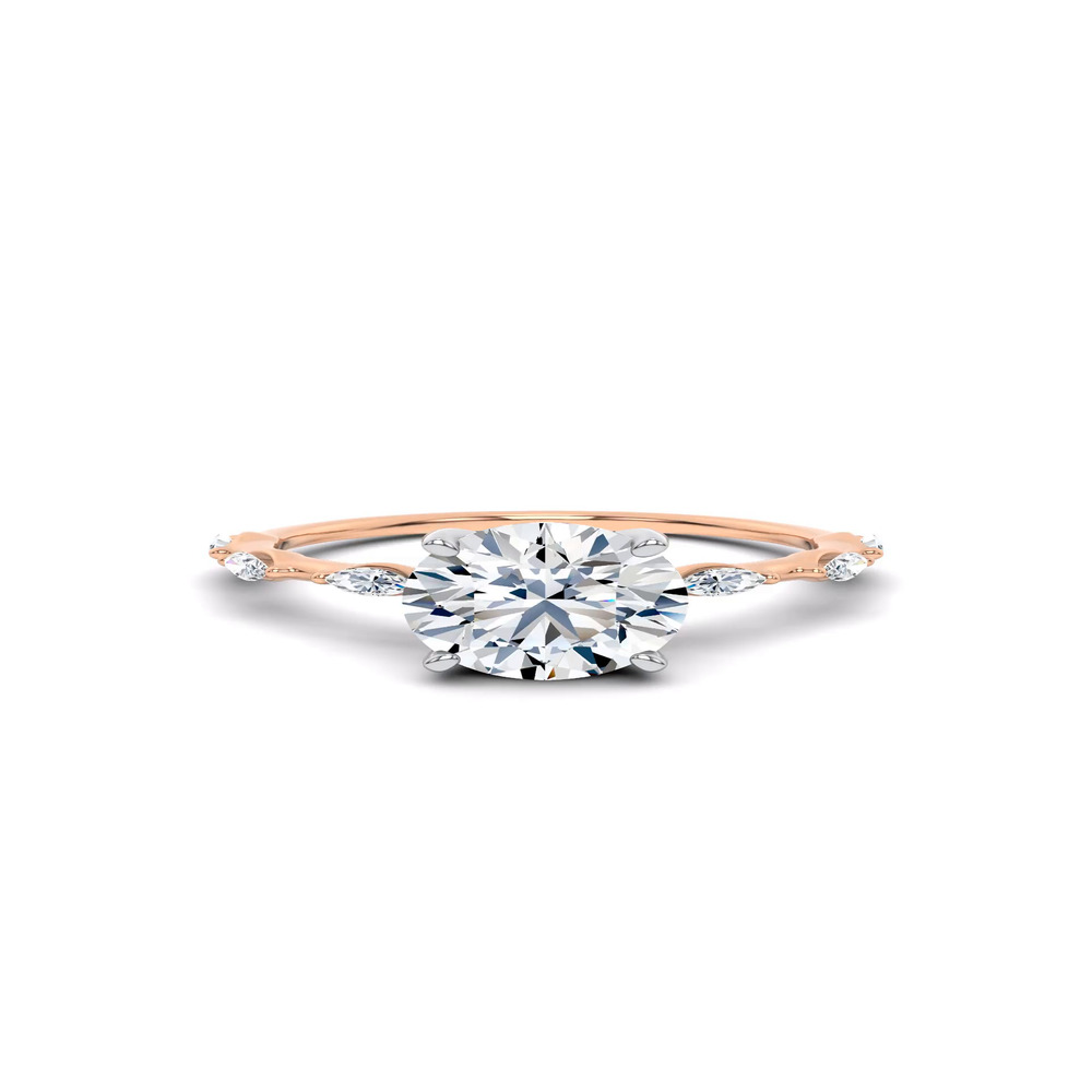 360 degree view of Starlight Spaced Marquise Diamond Engagement Ring