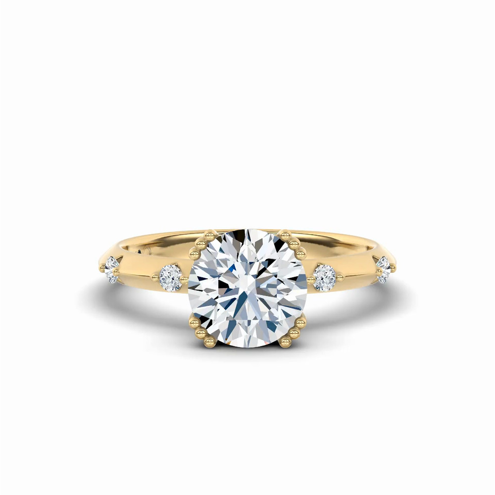 360 degree view of Opera Knife-Edge Lab Engagement Ring by Christian Siriano