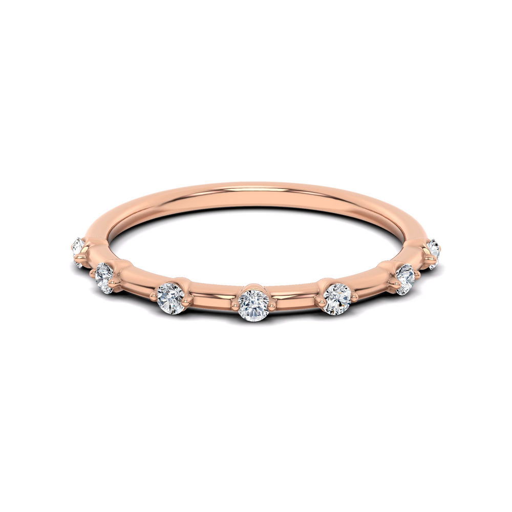 360 degree view of Starlight Spaced Round Diamond Band