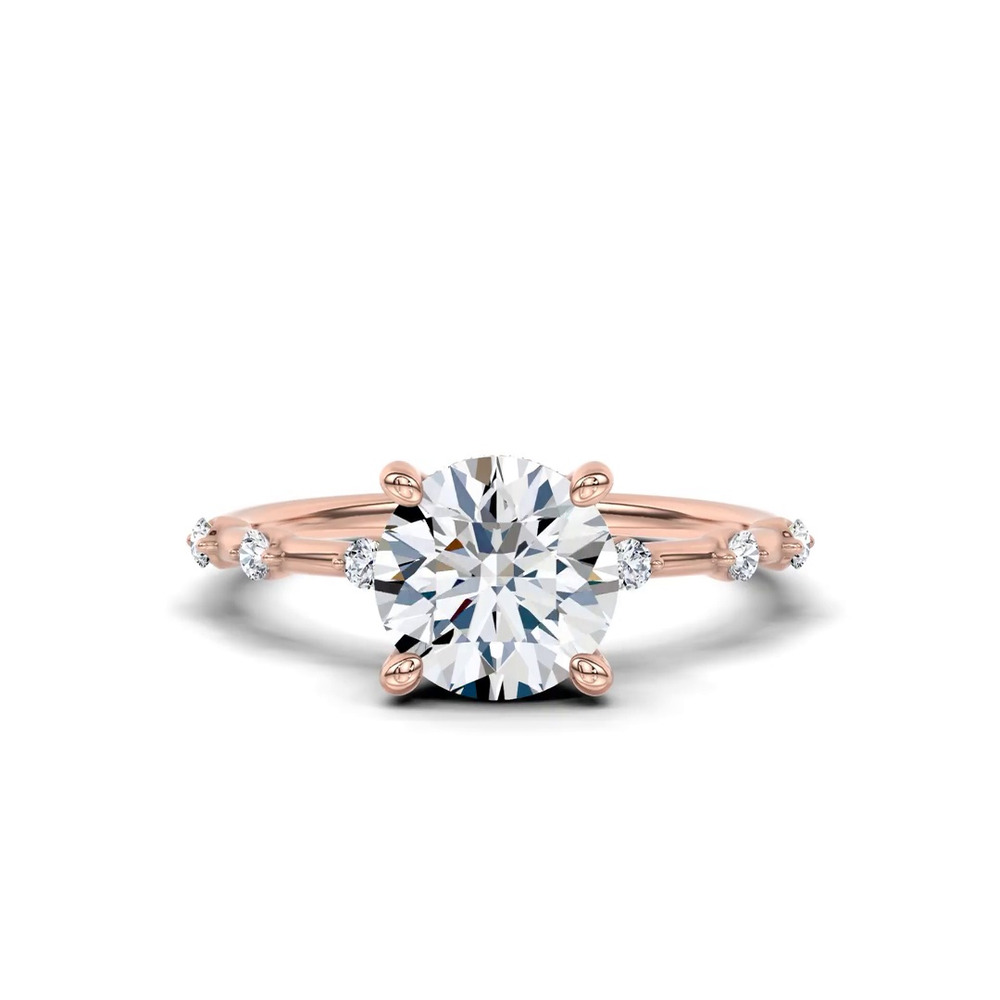 360 degree view of Starlight Diamond Prong Engagement Ring