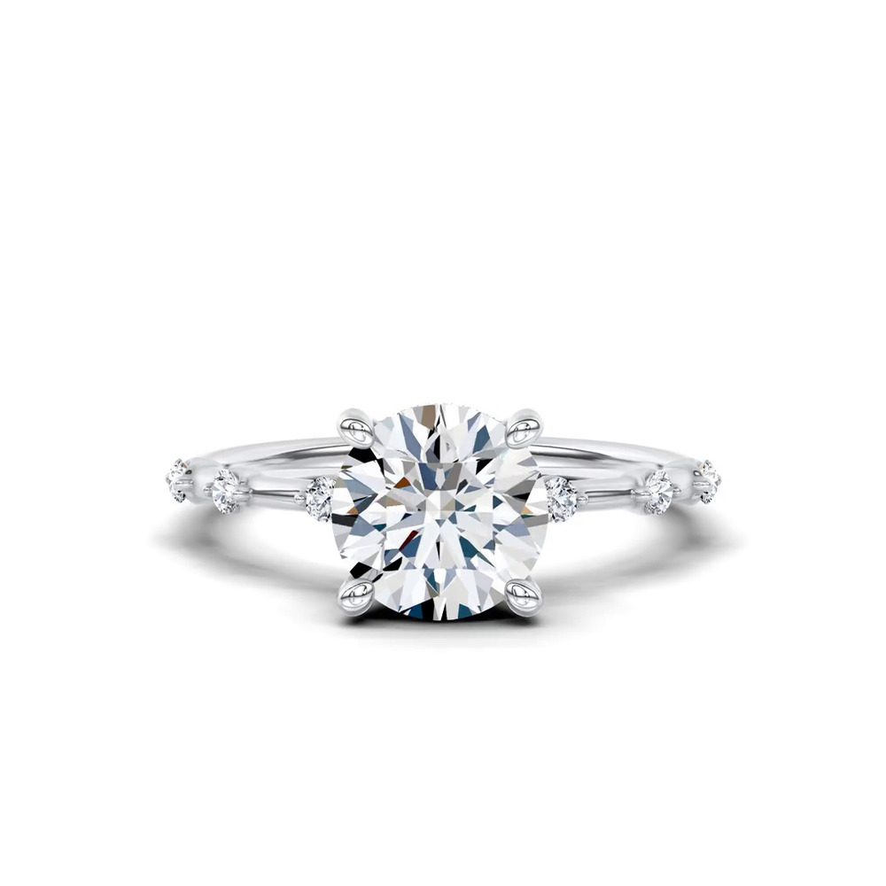 360 degree view of Starlight Diamond Prong Engagement Ring