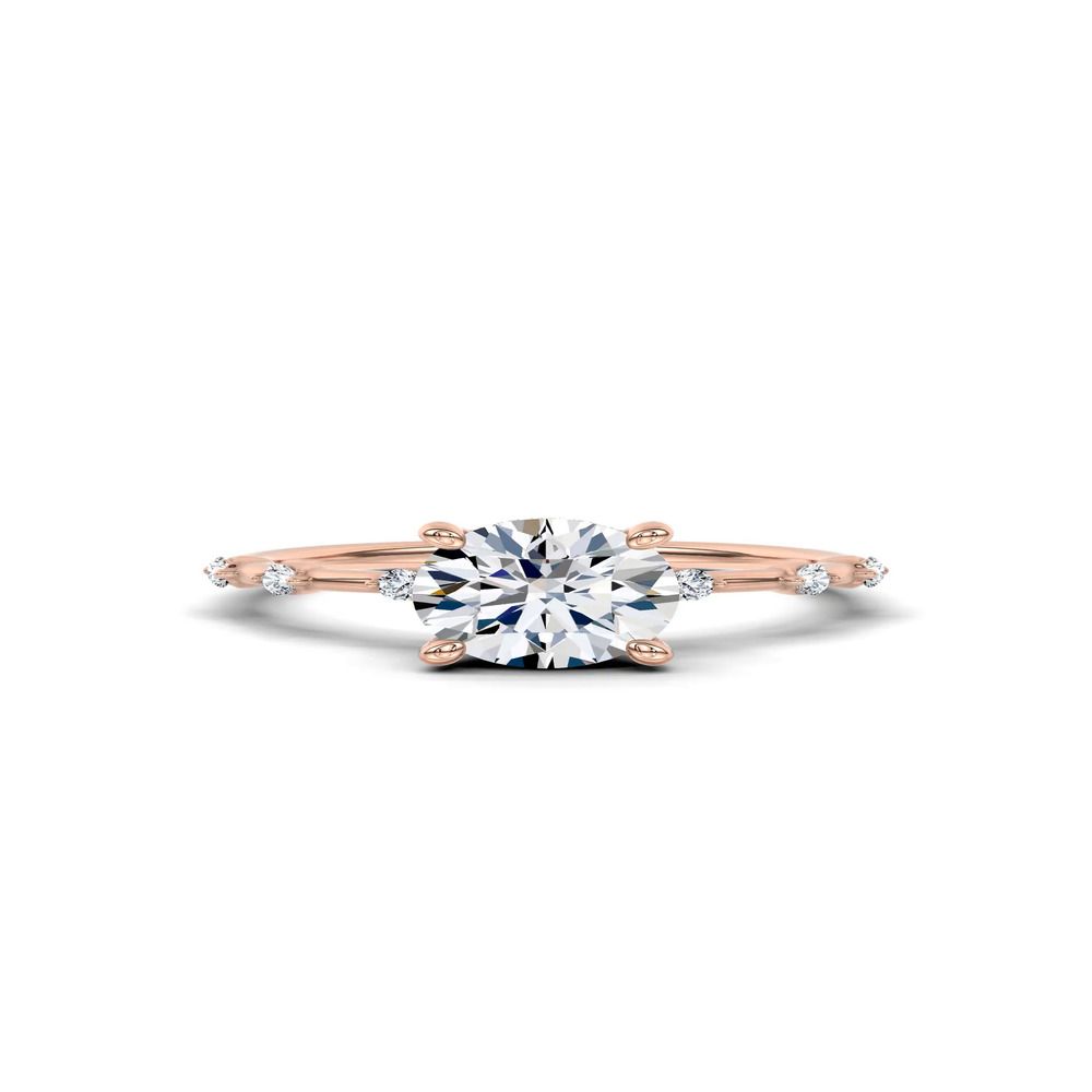 360 degree view of Starlight Diamond Prong Engagement Ring