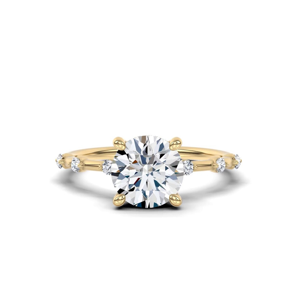 360 degree view of Starlight Diamond Prong Engagement Ring