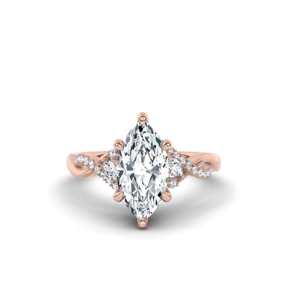 360 degree view of Petal Veil Lab Engagement Ring by Christian Siriano