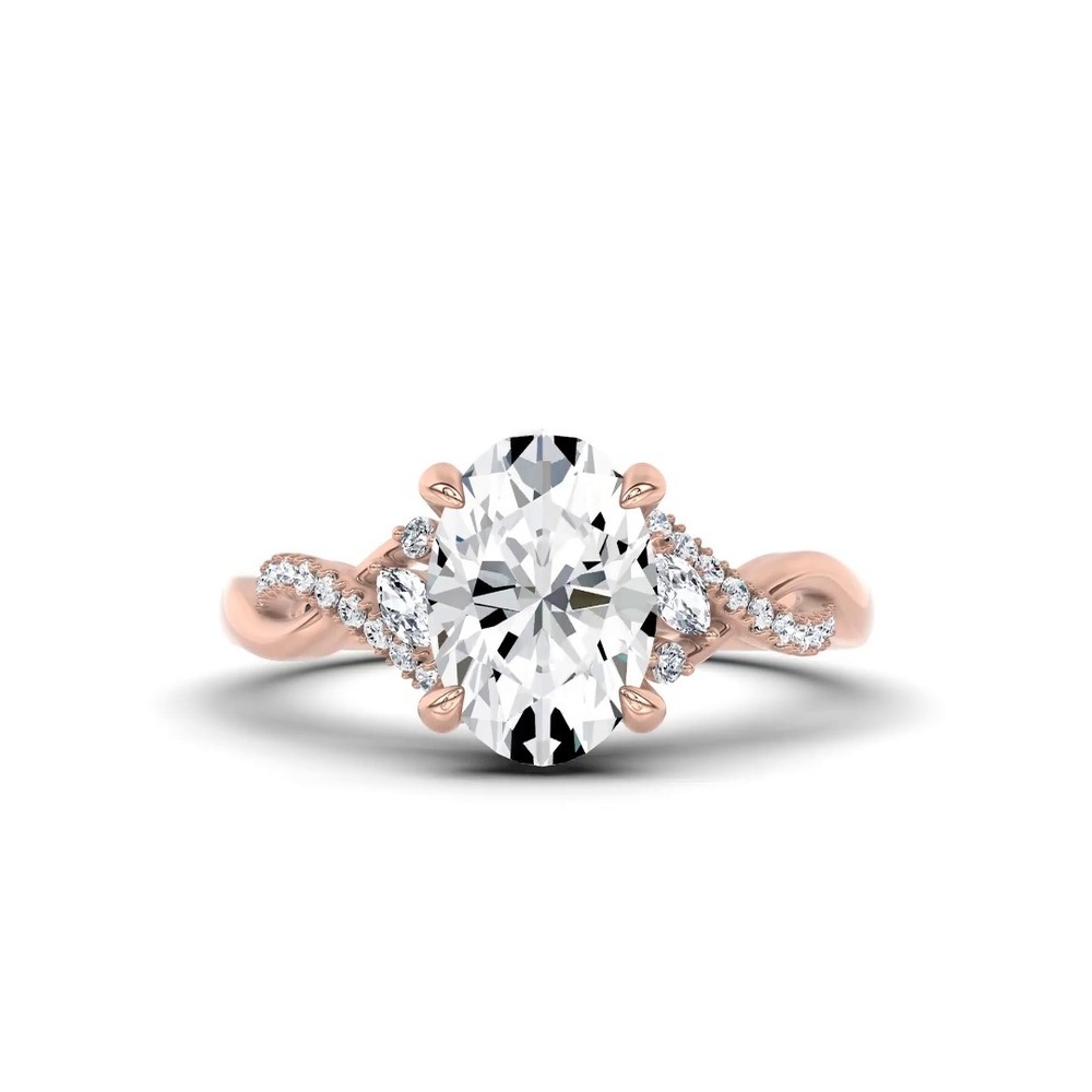 360 degree view of Petal Veil Lab Engagement Ring by Christian Siriano