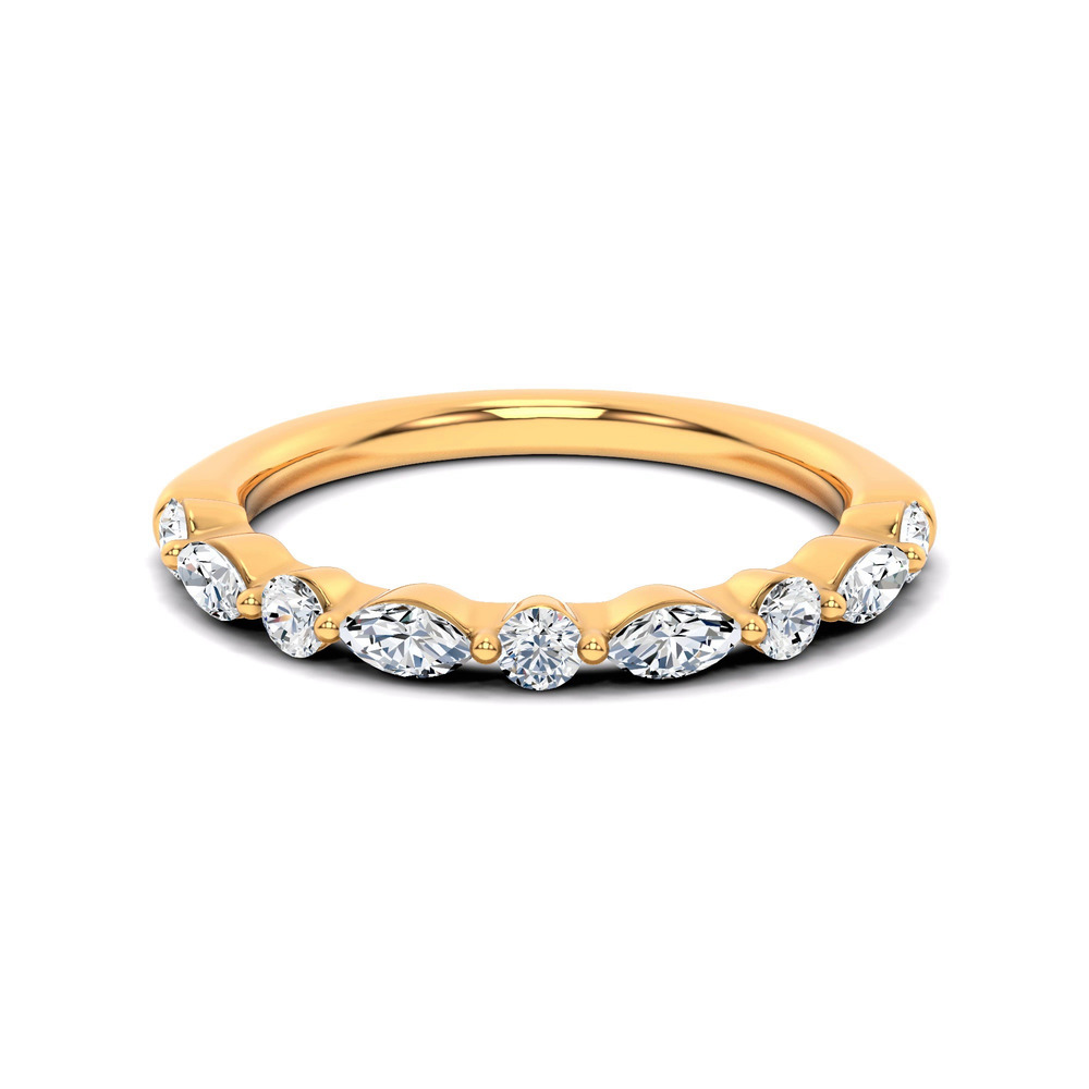 360 degree view of Serenity Marquise And Round Diamond Band