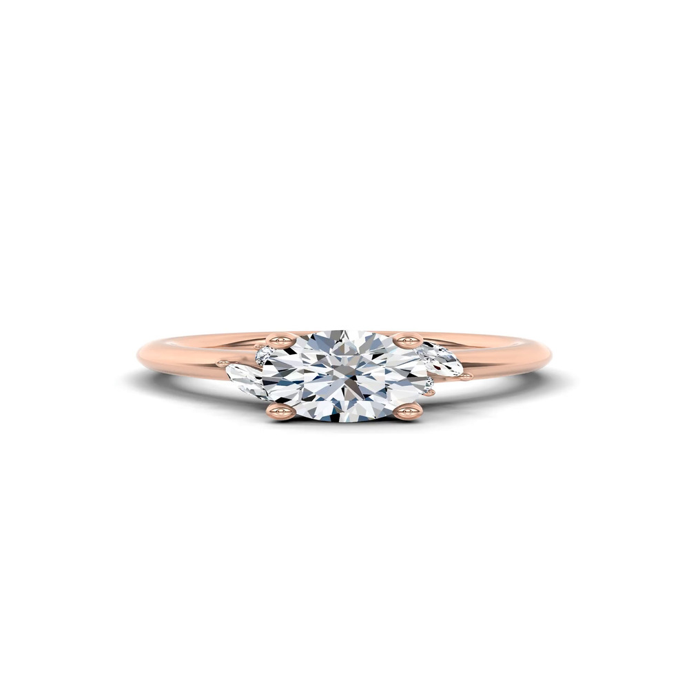 360 degree view of Serenity Marquise And Round Diamond Accent Engagement Ring