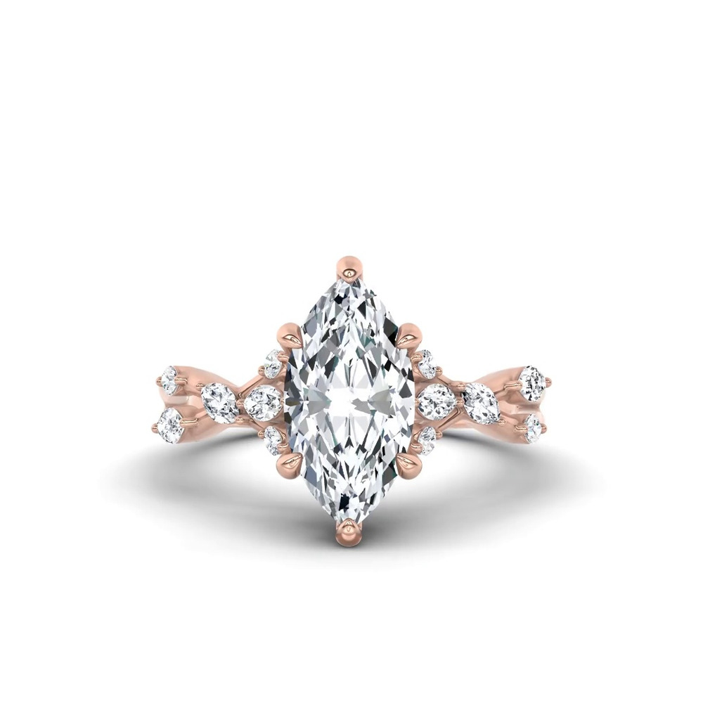 360 degree view of Jardin Valentina Mixed Shape Lab Engagement Ring by Christian Siriano