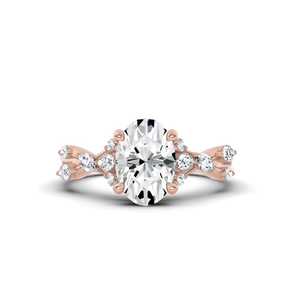 360 degree view of Jardin Valentina Mixed Shape Lab Engagement Ring by Christian Siriano
