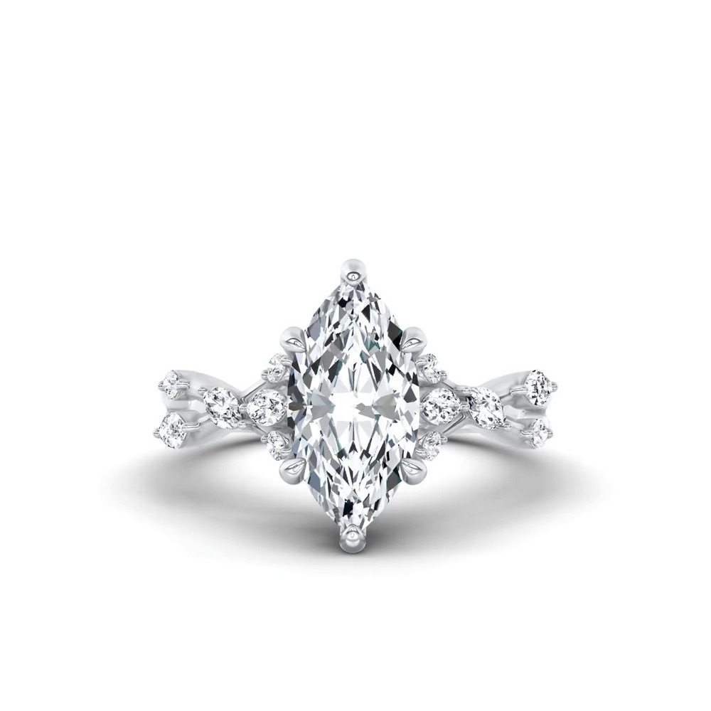 360 degree view of Jardin Valentina Mixed Shape Lab Engagement Ring by Christian Siriano
