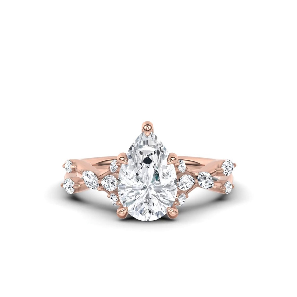 360 degree view of Jardin Valentina Mixed Shape Lab Engagement Ring by Christian Siriano