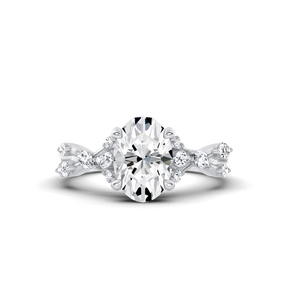 360 degree view of Jardin Valentina Mixed Shape Lab Engagement Ring by Christian Siriano