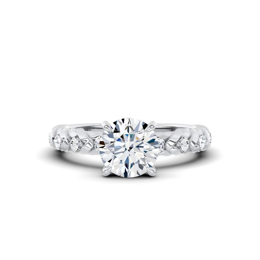 360 degree view of Illume Pavé Lab Engagement Ring by Christian Siriano
