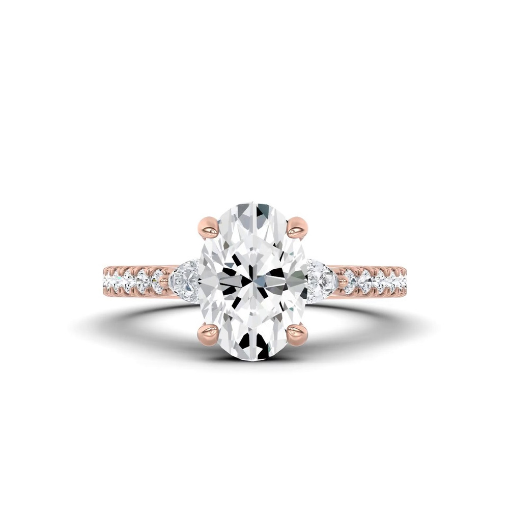 360 degree view of Ardora Pear Lab Engagement Ring by Christian Siriano