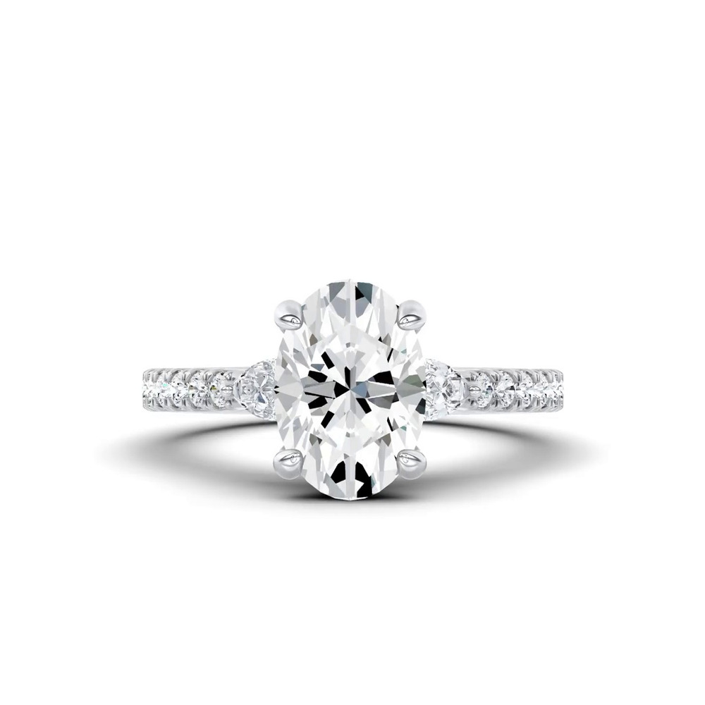 360 degree view of Ardora Pear Lab Engagement Ring by Christian Siriano