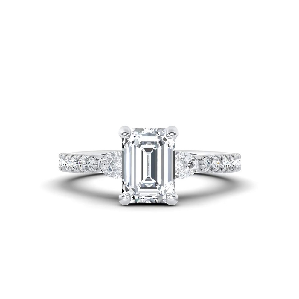 360 degree view of Ardora Pear Lab Engagement Ring by Christian Siriano