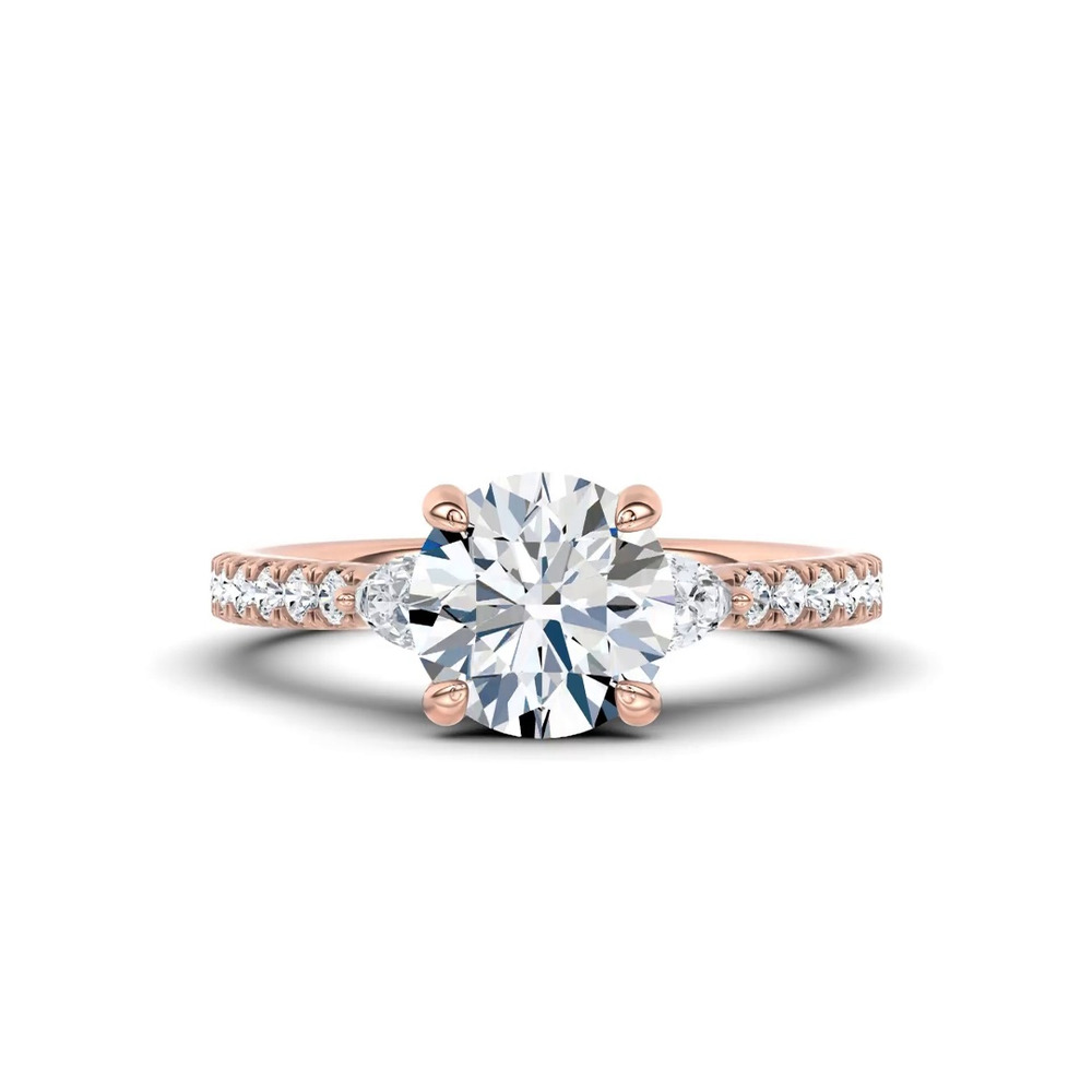 360 degree view of Ardora Pear Lab Engagement Ring by Christian Siriano