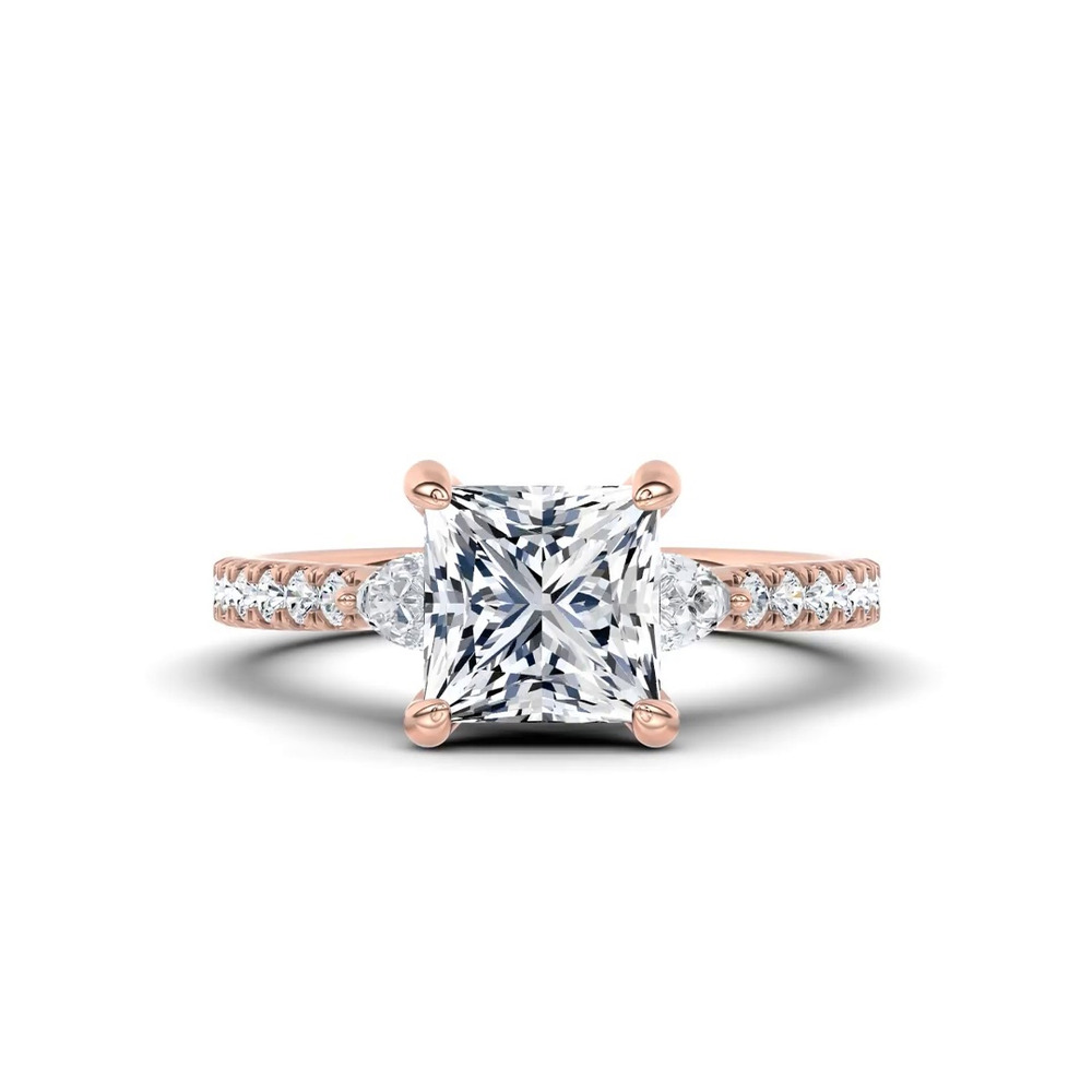 360 degree view of Ardora Pear Lab Engagement Ring by Christian Siriano
