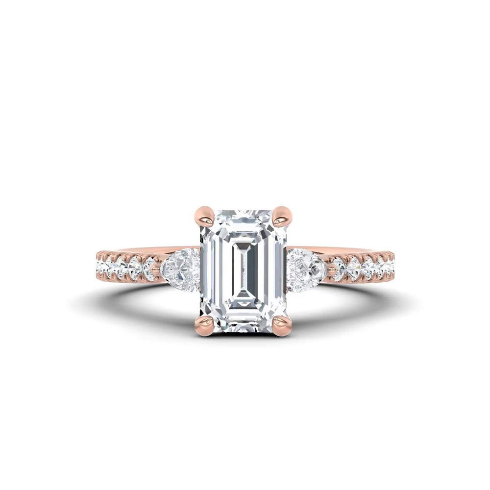 360 degree view of Ardora Pear Lab Engagement Ring by Christian Siriano