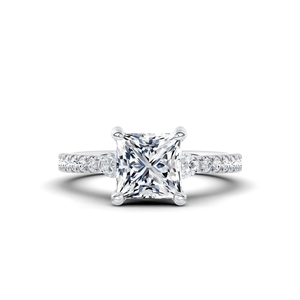 360 degree view of Ardora Pear Lab Engagement Ring by Christian Siriano