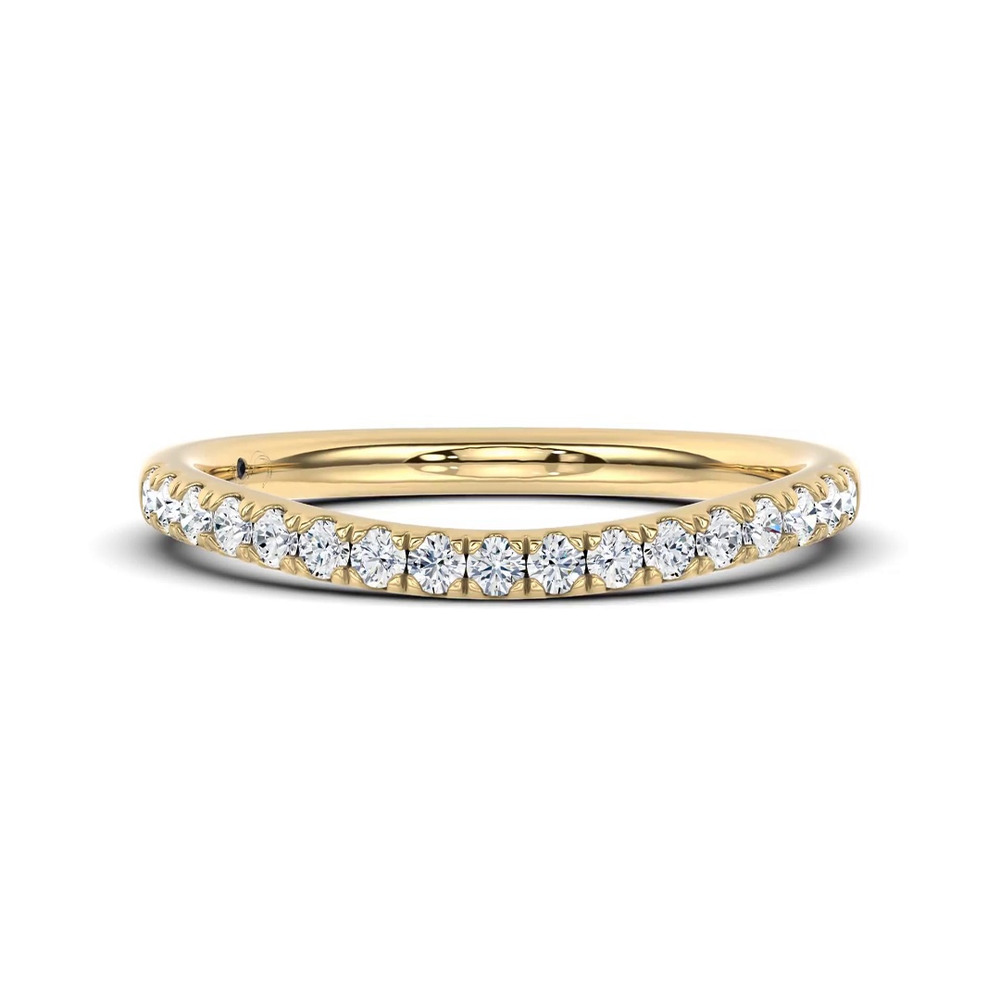 360 degree view of Classic Contoured Pavé Band by Christian Siriano