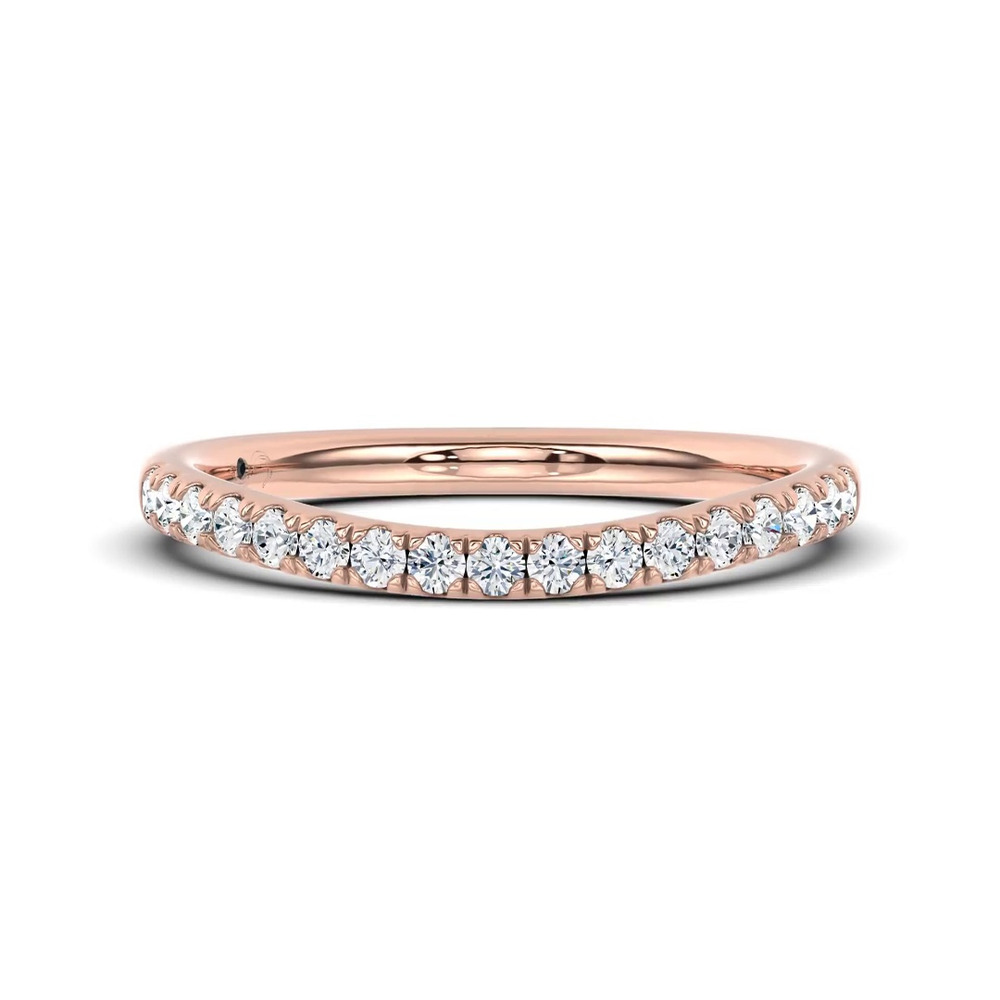 360 degree view of Classic Contoured Pavé Band by Christian Siriano
