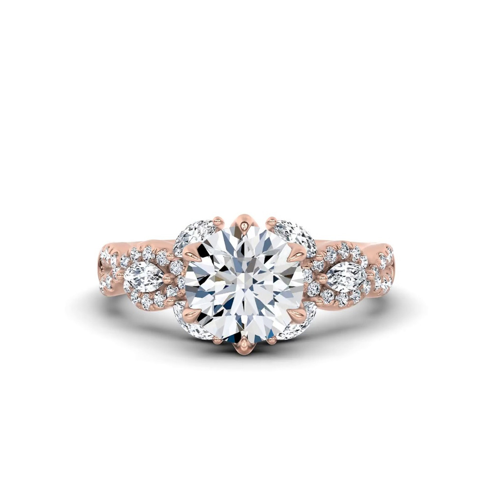 360 degree view of Valora Pavé Vine Lab Engagement Ring by Christian Siriano