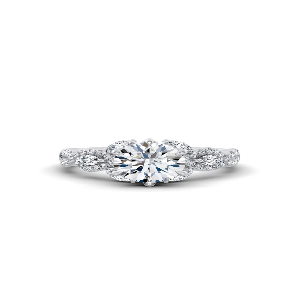 360 degree view of Valora Pavé Vine Lab Engagement Ring by Christian Siriano