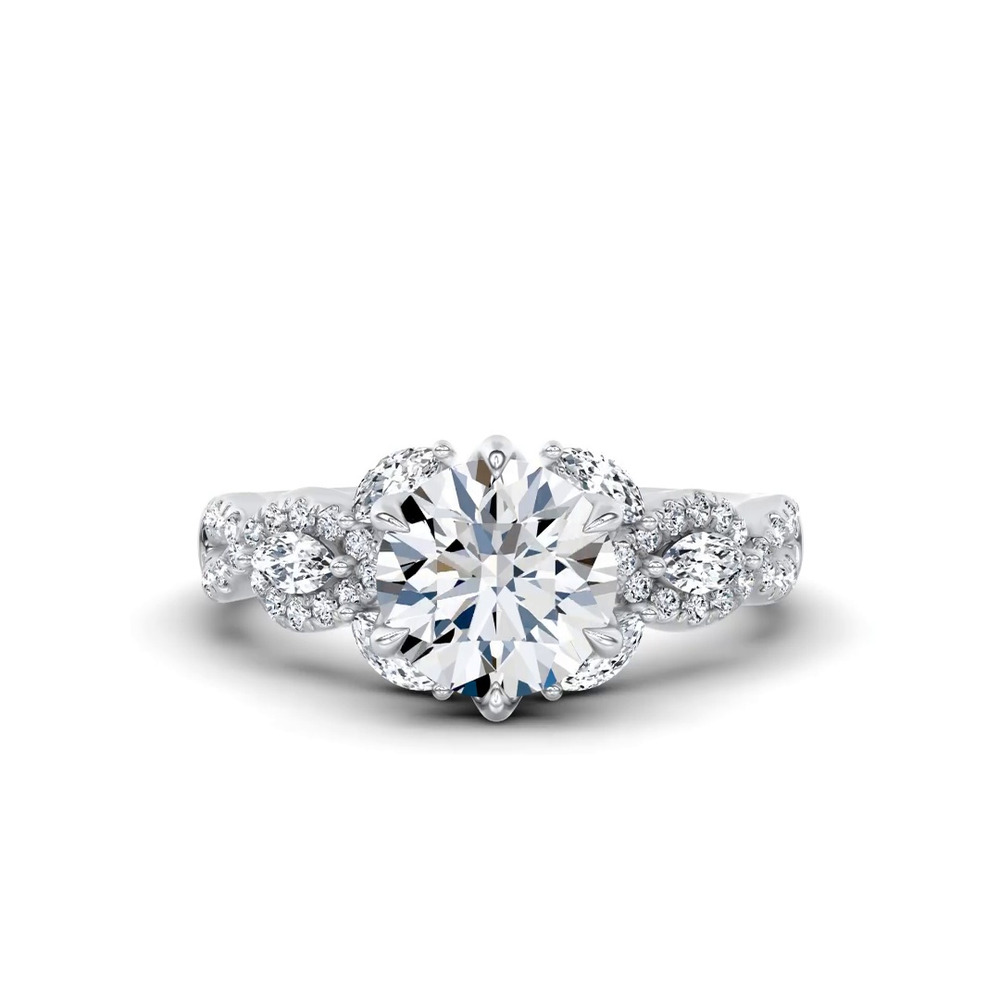 360 degree view of Valora Pavé Vine Engagement Ring by Christian Siriano