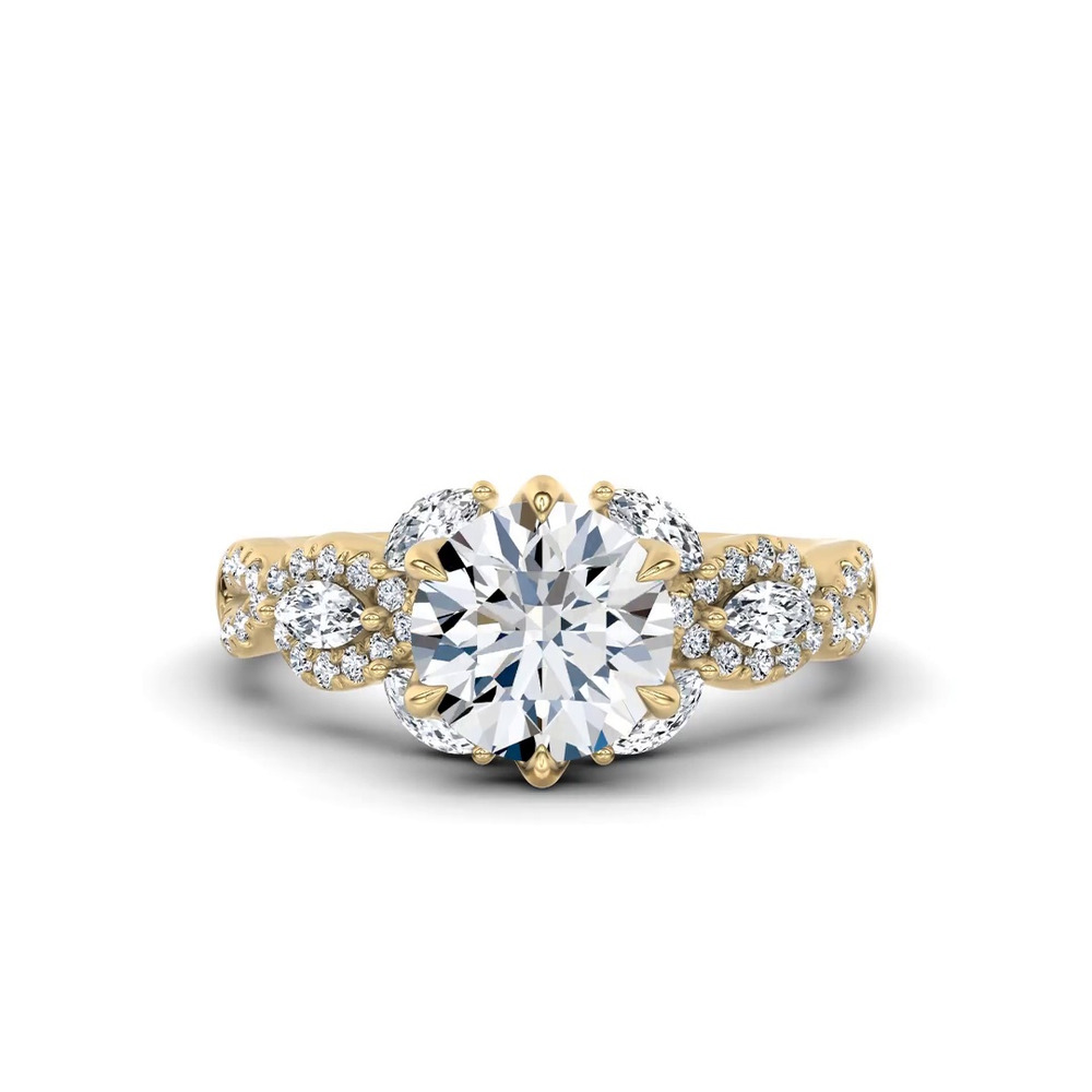 360 degree view of Valora Pavé Vine Lab Engagement Ring by Christian Siriano